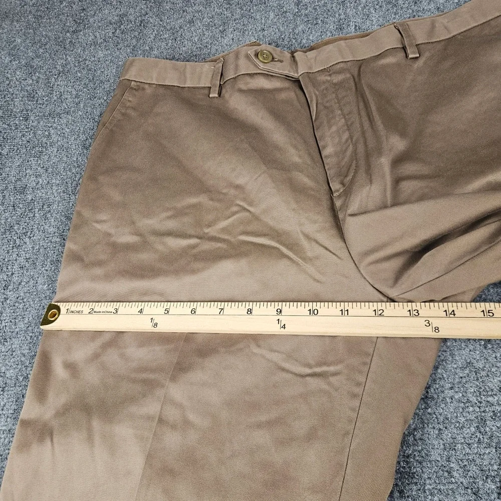 Jos A Bank Traveler Chino Pants Mens 40x30 Tan Khaki Tailored Fit Cotton Twill